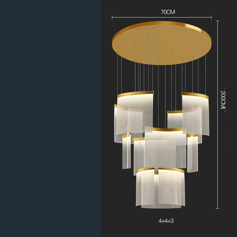 Villa-Scale Multi-Head LED Chandelier – 7–23-Arm Stainless Steel Pendant – Duvencioglu