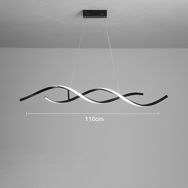 Scandinavian Post-Modern LED Chandelier – 90/110 cm Remote-Control Pendant – Duvencioglu