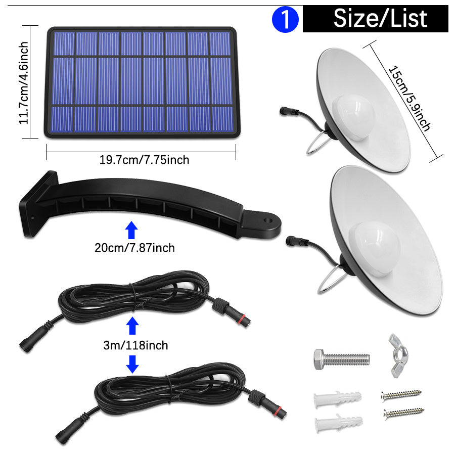 16-LED Solar Chandelier – IP65 Waterproof Warm/White LED Pendant – Duvencioglu