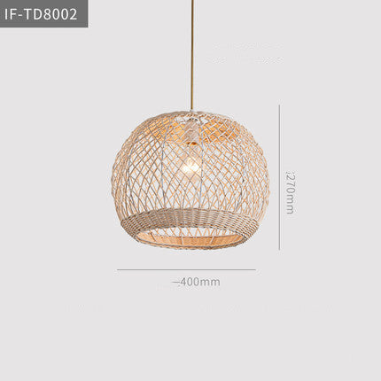 Handwoven Japanese Zen Rattan LED Chandelier – Multi-Size Straw Pendant – Duvencioglu