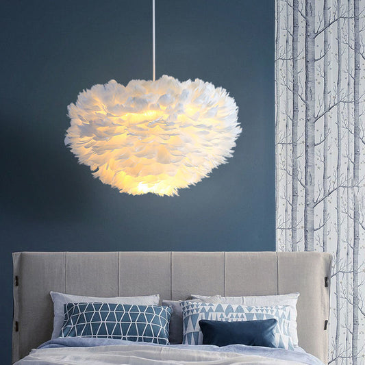 Heartfelt PVC LED Chandelier – 30 cm Remote & Voice-Control Pendant – Duvencioglu