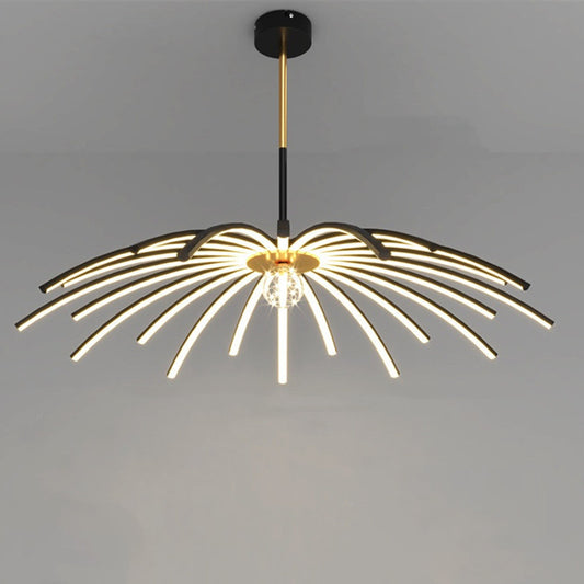Iron-Art LED Chandelier – Remote & Voice-Control Pendant (10–15 Heads) – Duvencioglu