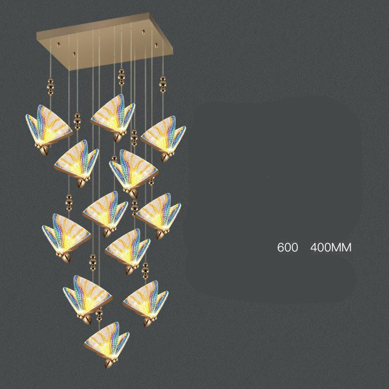 Modern Butterfly Crystal Mini Chandelier – LED Pendant Light for B&B & Staircase – Duvencioglu