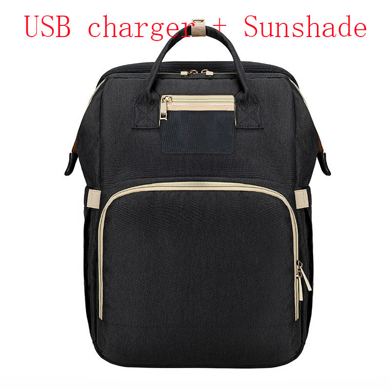 The All-in-One Travel Diaper Bag with Foldable Crib & Changing Station