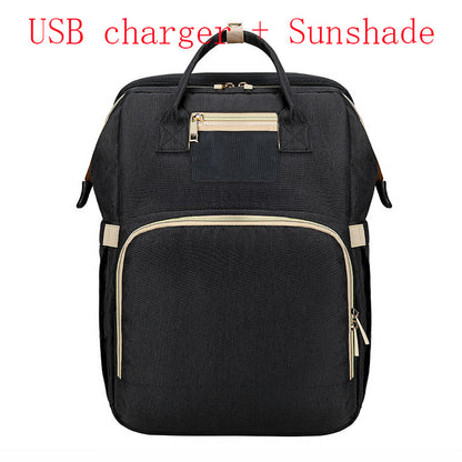 The All-in-One Travel Diaper Bag with Foldable Crib & Changing Station