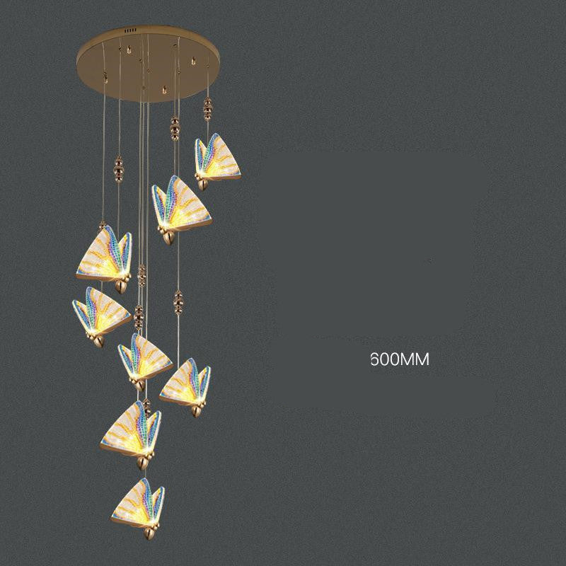 Modern Butterfly Crystal Mini Chandelier – LED Pendant Light for B&B & Staircase – Duvencioglu