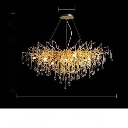 YST01 Postmodern Luxury Water-Drop Crystal LED Chandelier – 600 mm Pendant – Duvencioglu