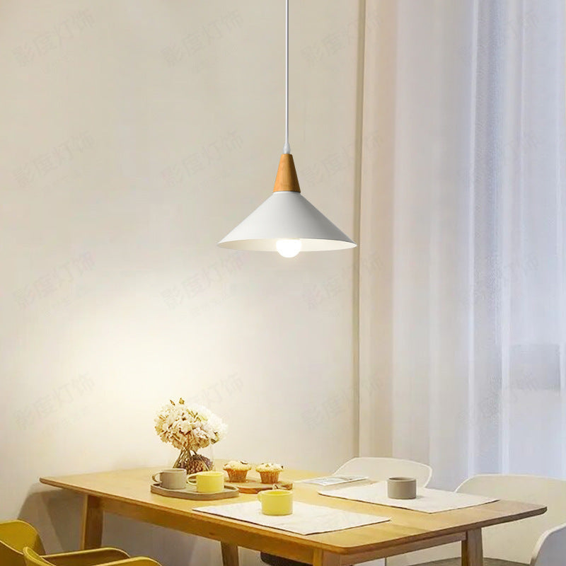 Japanese Minimalist Wooden LED Chandelier – 26×20 cm Pendant Light – Duvencioglu