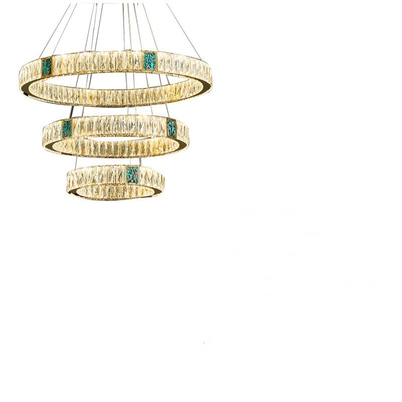 HEKEYLT-6803 Luxury Crystal LED Chandelier – Touch-Control Pendant – Duvencioglu