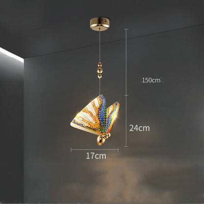 Butterfly Zinc-Alloy LED Chandelier – Remote-Control Pendant (1.5 m) – Duvencioglu
