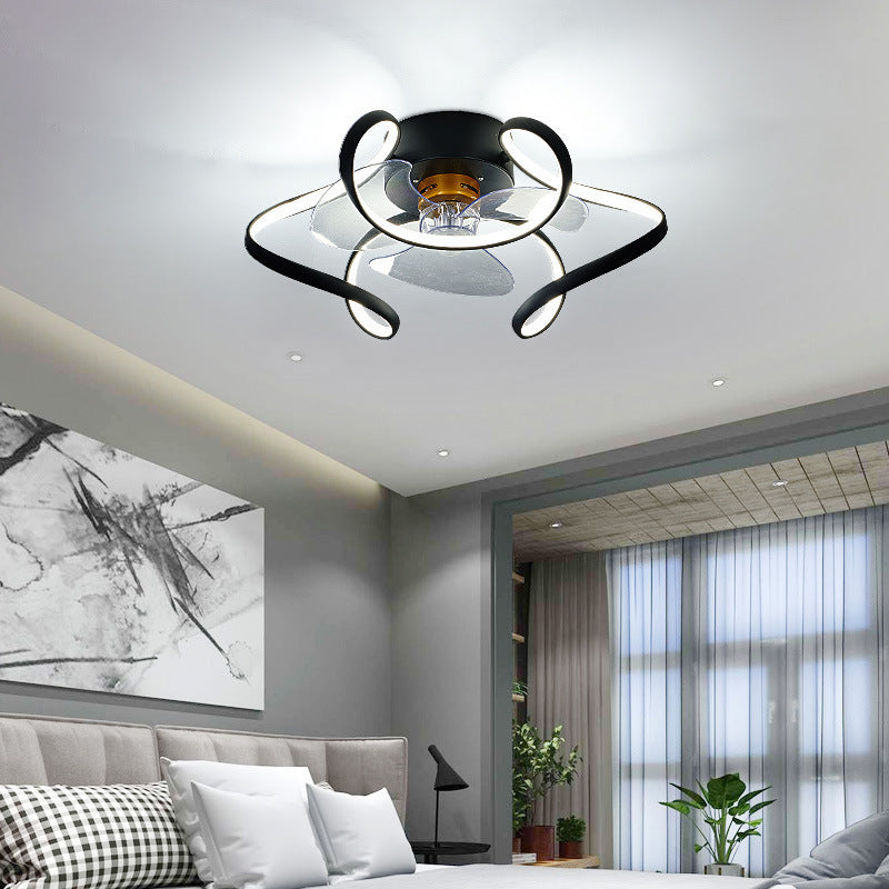 Nordic Invisible Fan LED Chandelier – Modern 50 cm Remote-Control Pendant – Duvencioglu