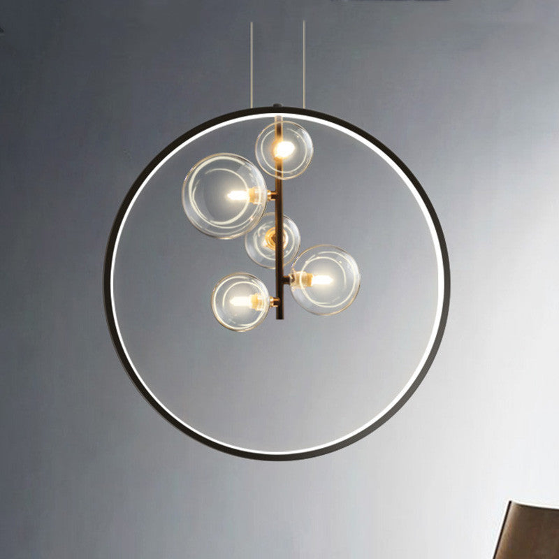 Nordic Bubble-Globe LED Chandelier – Single, 3-Head & 5-Head Pendant – Duvencioglu