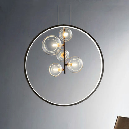 Nordic Bubble-Globe LED Chandelier – Single, 3-Head & 5-Head Pendant – Duvencioglu