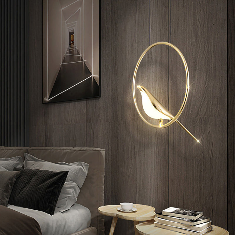 Magpie Bird Zinc-Alloy & Acrylic LED Chandelier – 35×150 cm Modern Pendant – Duvencioglu