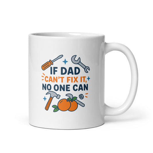 Dad&#39;s Workshop Mug – If Dad Can&#39;t Fix It No One Can – Funny Father&#39;s Day Gift – DIY Tools Coffee Cup – Handy Dad Present – Duvencioglu