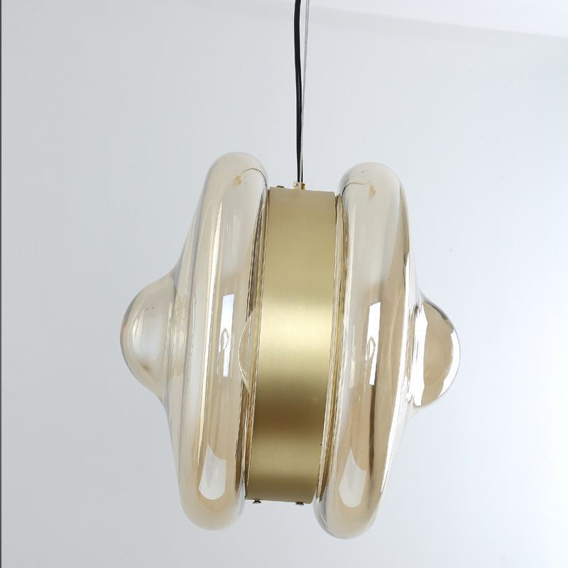 Scandinavian Macaron Glass Bedside Chandelier – 250 mm Pendant – Duvencioglu