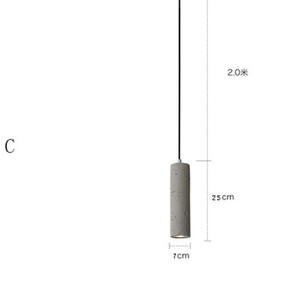 Modern Concrete Marble Stick Chandelier – Adjustable LED Pendant Light – Duvencioglu