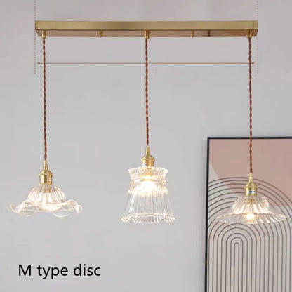 Luxury All-Copper Glass Chandelier – Nordic Bedside & Entry Pendant – Duvencioglu