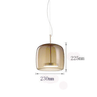 Minimalist Glass Disc Chandelier – Single- & Multi-Head Pendant – Duvencioglu
