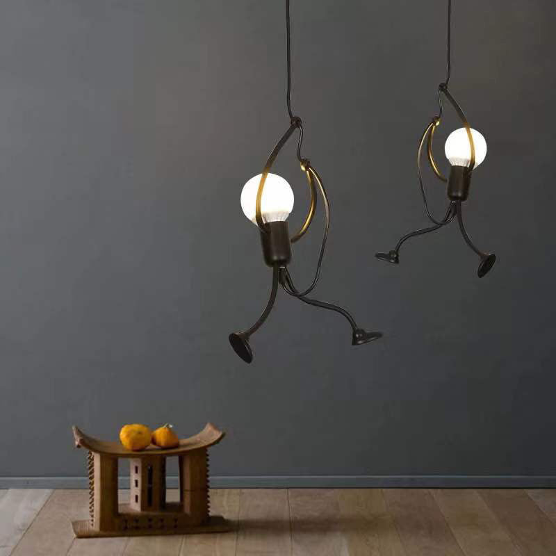 Villain-Style Iron LED Chandelier – Adjustable Pendant (1 m Drop) – Duvencioglu