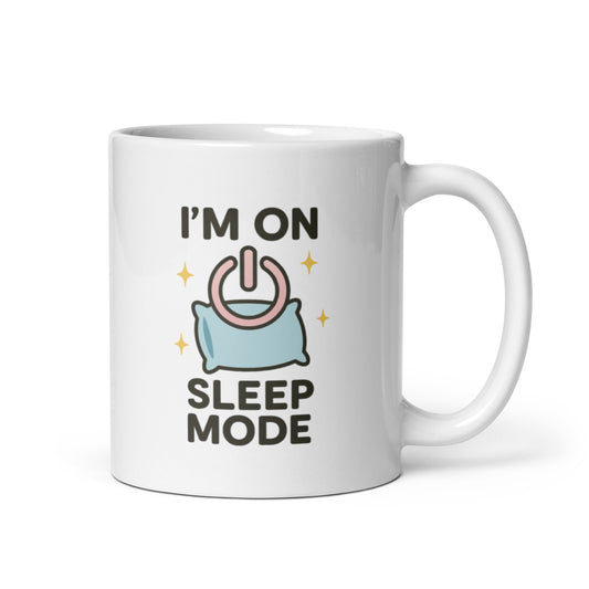 I’m on Sleep Mode Mug – Funny Y2K Quote Gift for Low-Energy Mornings – Duvencioglu