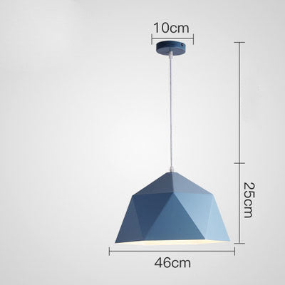 Geometric Hanging Pendant Light - Modern & Colorful Iron Lamp – Duvencioglu