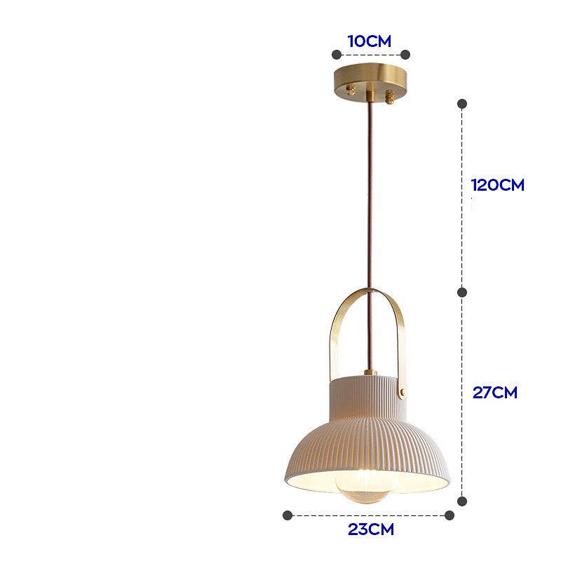 Nordic–Japanese Porcelain LED Chandelier – Brass & Ceramic Pendant – Duvencioglu