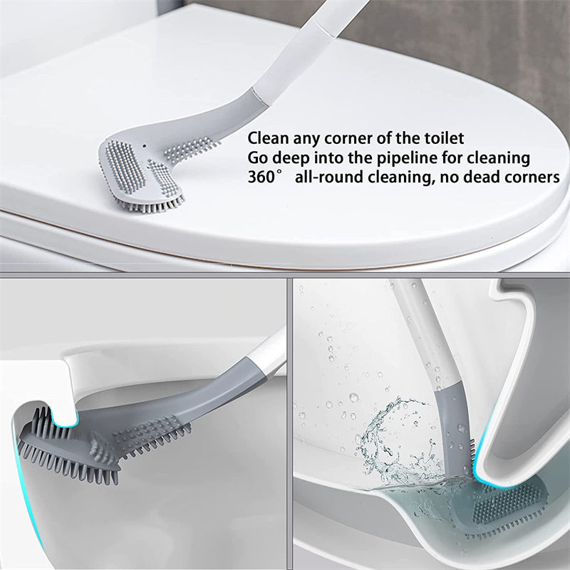 Golf-Shape Silicone Toilet Brush - Wall-Mounted Deep Cleaner – Duvencioglu