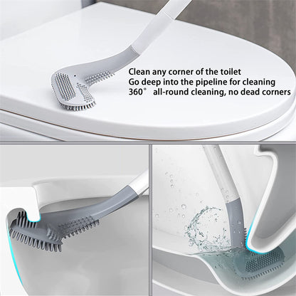 Golf-Shape Silicone Toilet Brush - Wall-Mounted Deep Cleaner – Duvencioglu