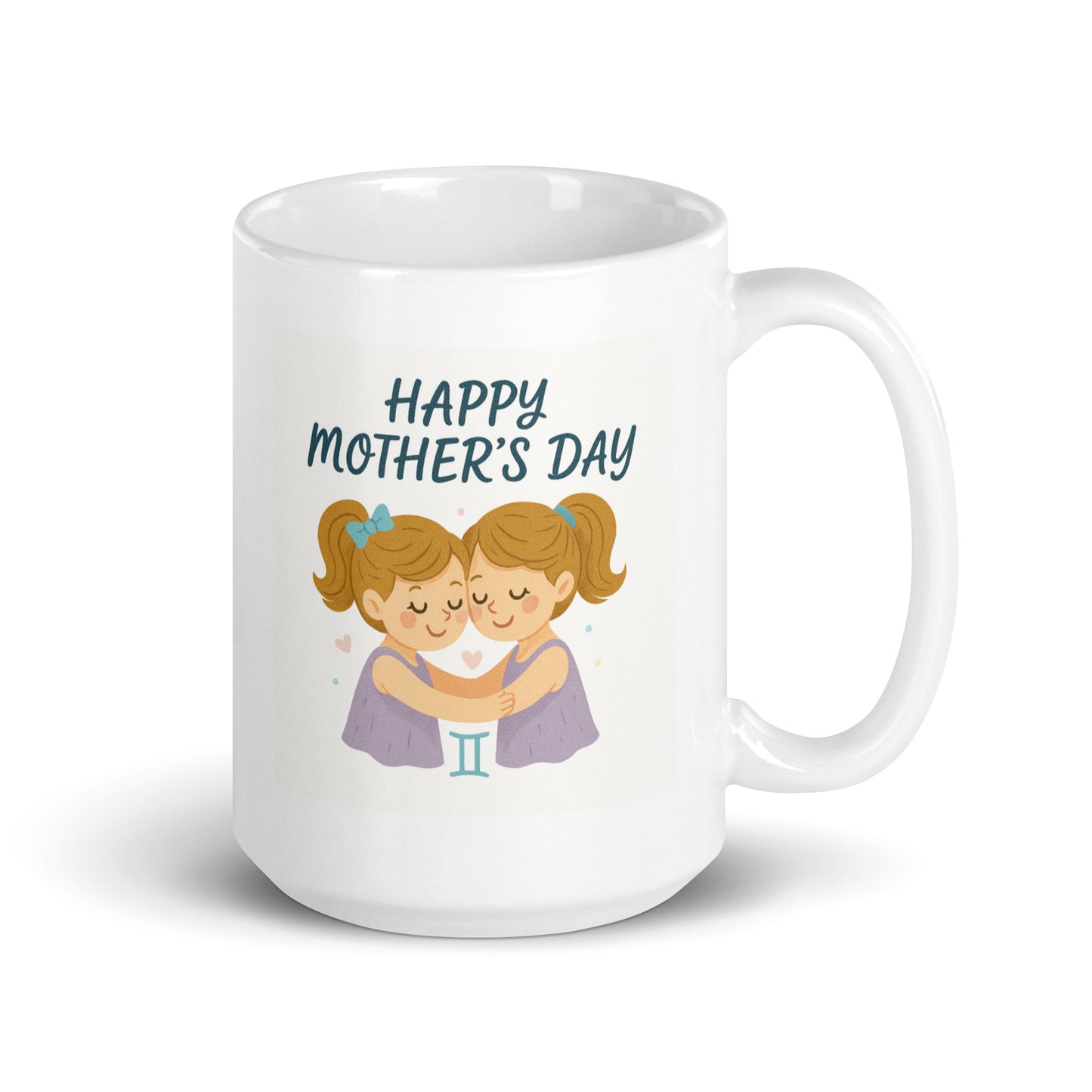 Gemini Mom Mug – Happy Mother’s Day Gift – Cute Twin Zodiac Design – Astrology Gift for Gemini Moms – Personalized Coffee Cup – Duvencioglu