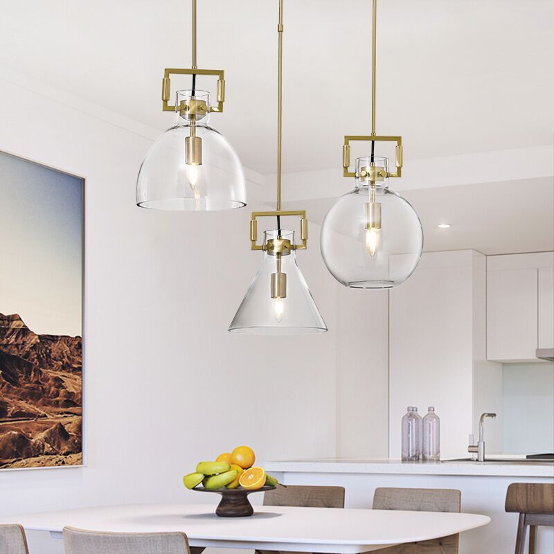Light-Luxury Nordic LED Chandelier – Iron Frame & Glass Shade (Type A, B & C) – Duvencioglu