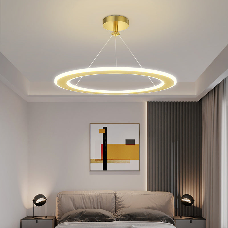 Modern Circular LED Chandelier – 3000 K for Bedrooms & Studies (51–60 W) – Duvencioglu