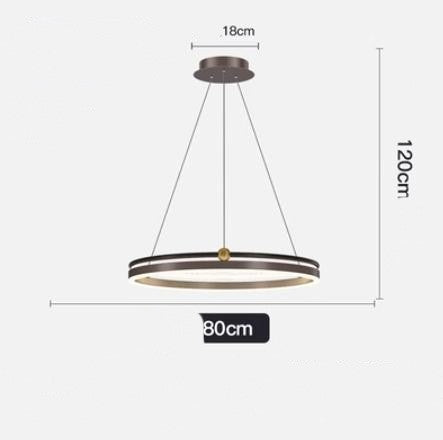 Brushed-Aluminum Fish-Line LED Chandelier – 5000 K Pendant – Duvencioglu