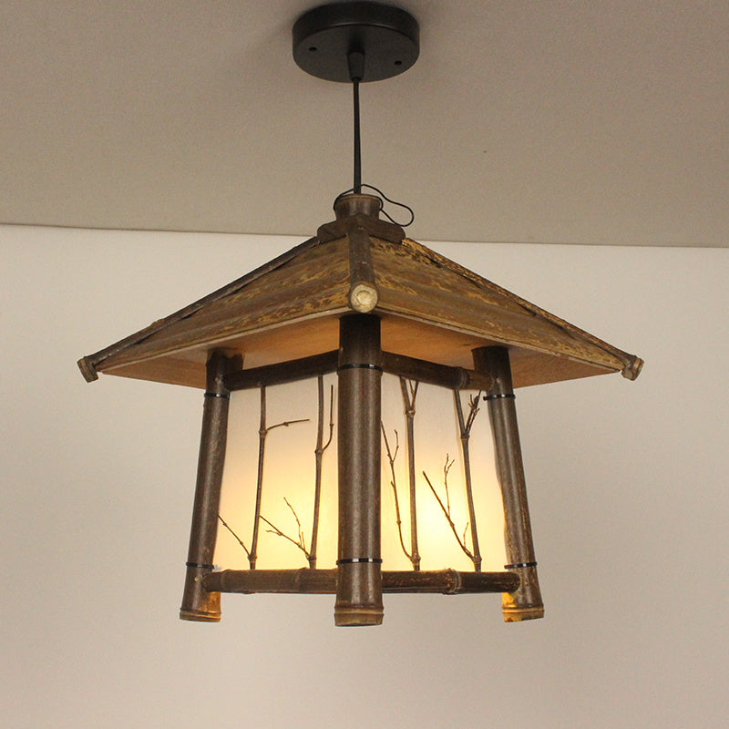 Southeast Asian Bamboo LED Chandelier – Retro Chinese Tea-Room Pendant – Duvencioglu