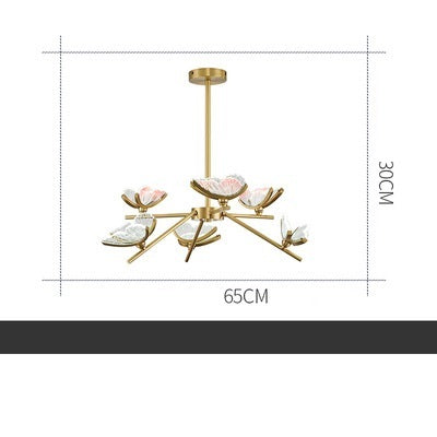 Luxury All-Copper LED Chandelier – Modern Minimalist Pendant – Duvencioglu