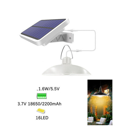 16-LED Solar Chandelier – IP65 Waterproof Warm/White LED Pendant – Duvencioglu