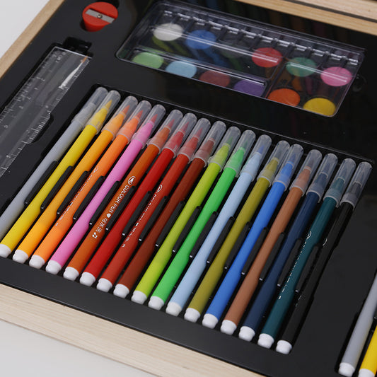 Complete Watercolor Art Set in a Wooden Case - Professional Kit – Duvencioglu