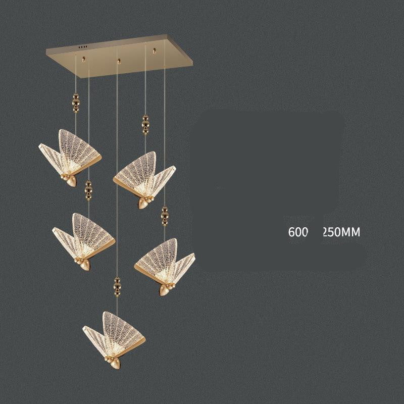 Modern Butterfly Crystal Mini Chandelier – LED Pendant Light for B&B & Staircase – Duvencioglu