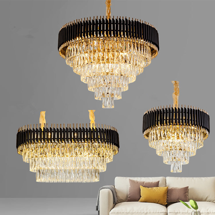 Nordic American Luxury Crystal Chandelier – Modern Iron Pendant Light – Duvencioglu