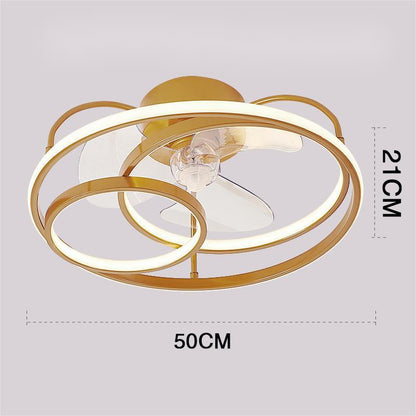 Nordic Invisible Fan LED Chandelier – Modern 50 cm Remote-Control Pendant – Duvencioglu