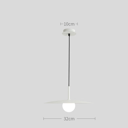 Minimalist Straw-Hat Dining Chandelier – Single-Head Iron Pendant – Duvencioglu