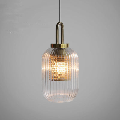 Nordic Glass Bedside Chandelier – 12/18/24 cm Fish-Line Pendant – Duvencioglu