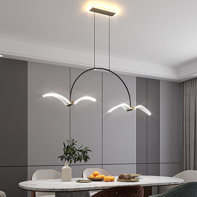 Modern Minimalist Seagull LED Chandelier – 2-Head (16W) & 4-Head (35W) Iron Pendant – Duvencioglu