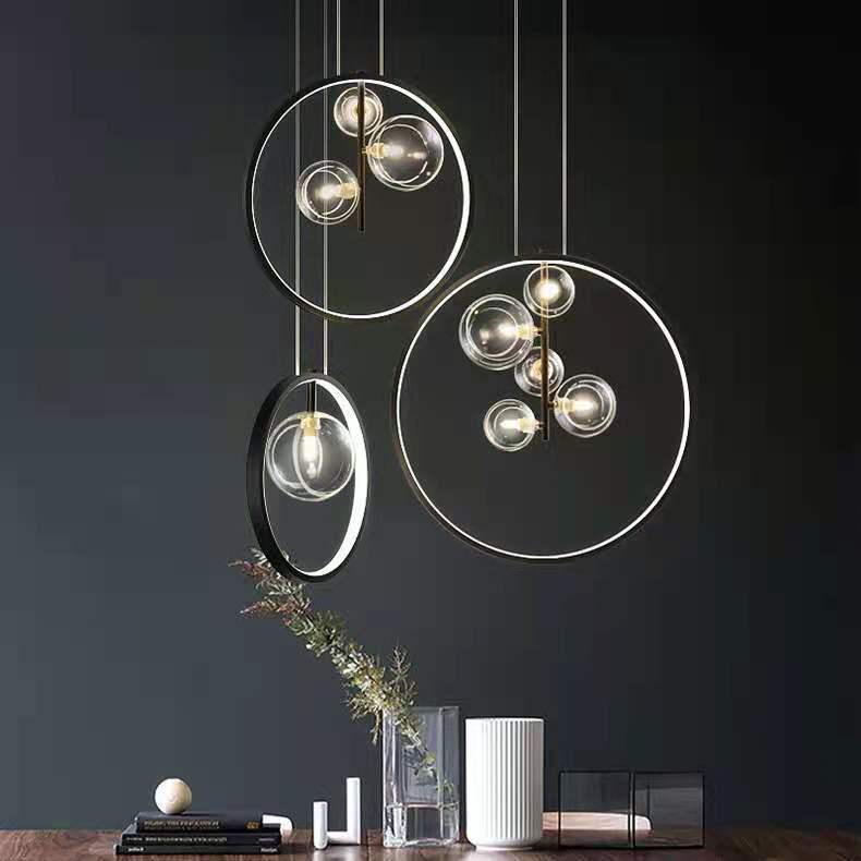 Modern Glass Bubble Chandelier – LED Pendant for Staircases & Bedrooms – Duvencioglu