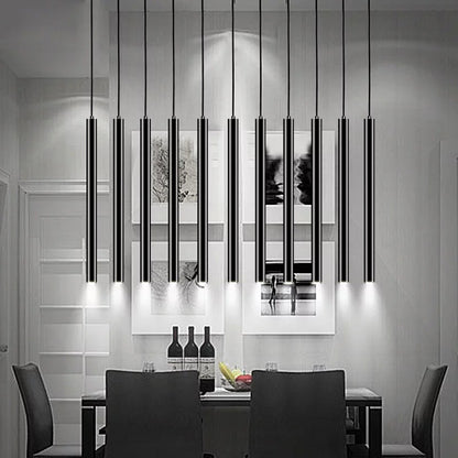 Modern Long-Tube LED Pendant Light - Minimalist Ceiling Lamp
