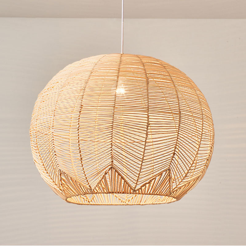 Japanese Zen Rattan Chandelier – 30 cm & 40 cm Designer Pendant – Duvencioglu