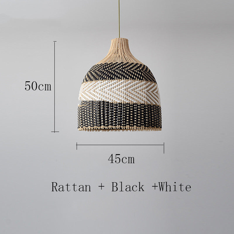 Scandinavian Rattan LED Chandelier – Café & Bar Pendant (Ø 50–60 cm) – Duvencioglu