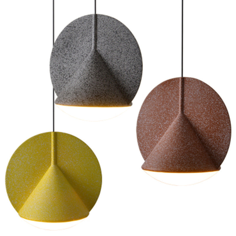Nordic Terrazzo Resin Chandelier – 30 cm LED Pendant (Adjustable Height) – Duvencioglu