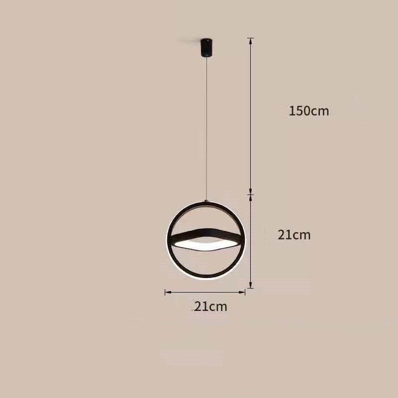 Nordic Single-Head LED Pendant – 210 mm Iron Chandelier – Duvencioglu