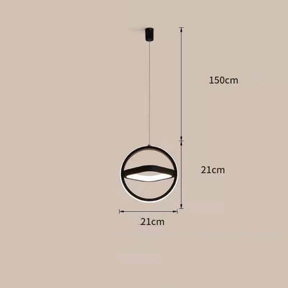Nordic Single-Head LED Pendant – 210 mm Iron Chandelier – Duvencioglu